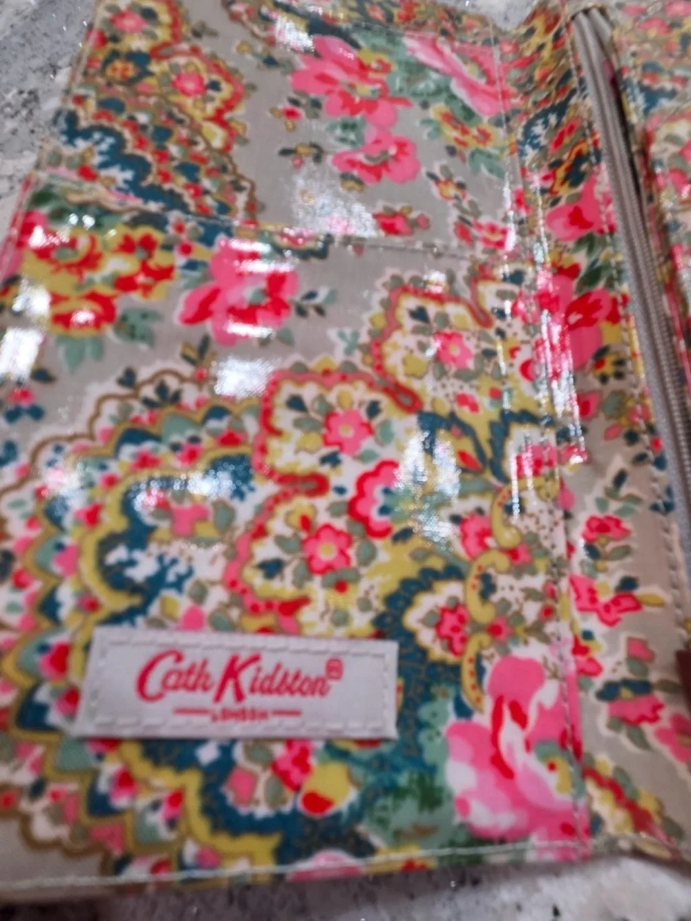 Cath Kidston Floral Coated Canvas Glasses Pouch - Pink & Green